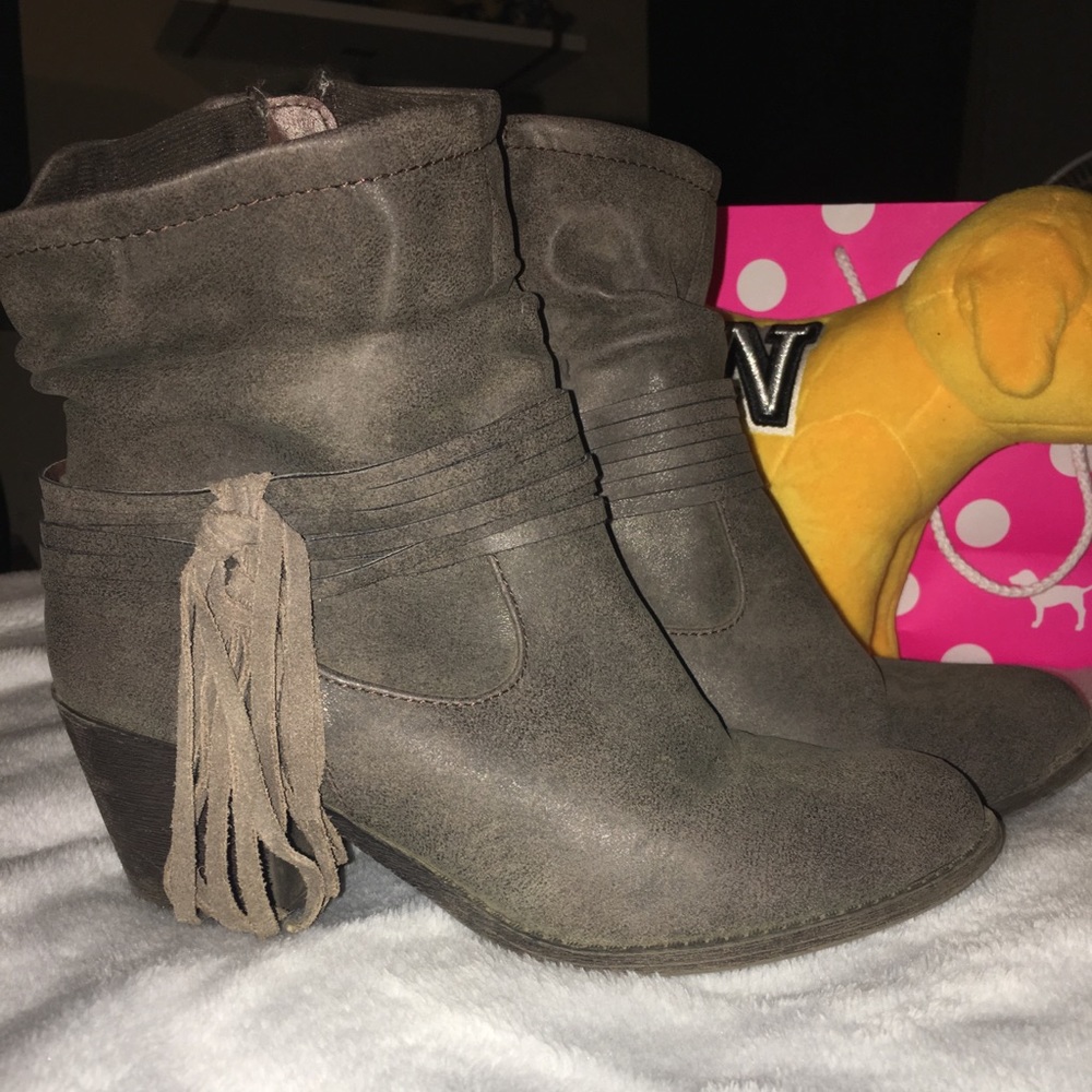 Grey Ankle Boots